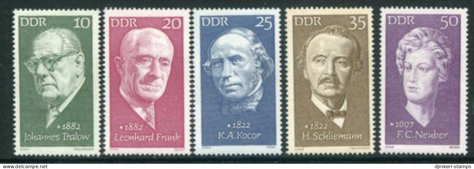 DDR / E. GERMANY 1972 Personalities MNH / **.  Michel 1731-34 - Unused Stamps