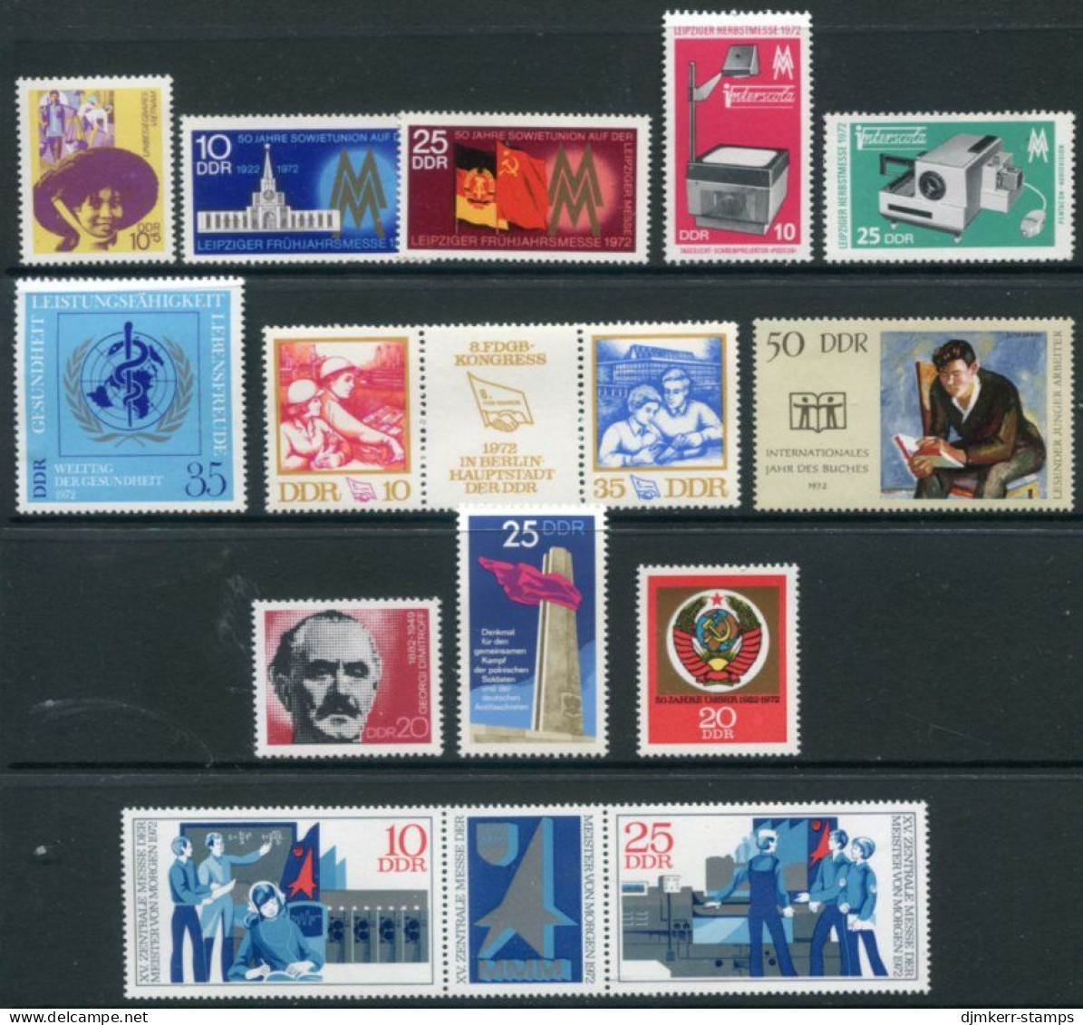 DDR / E. GERMANY 1972 Ten Commemorative Issues MNH / **. - Unused Stamps