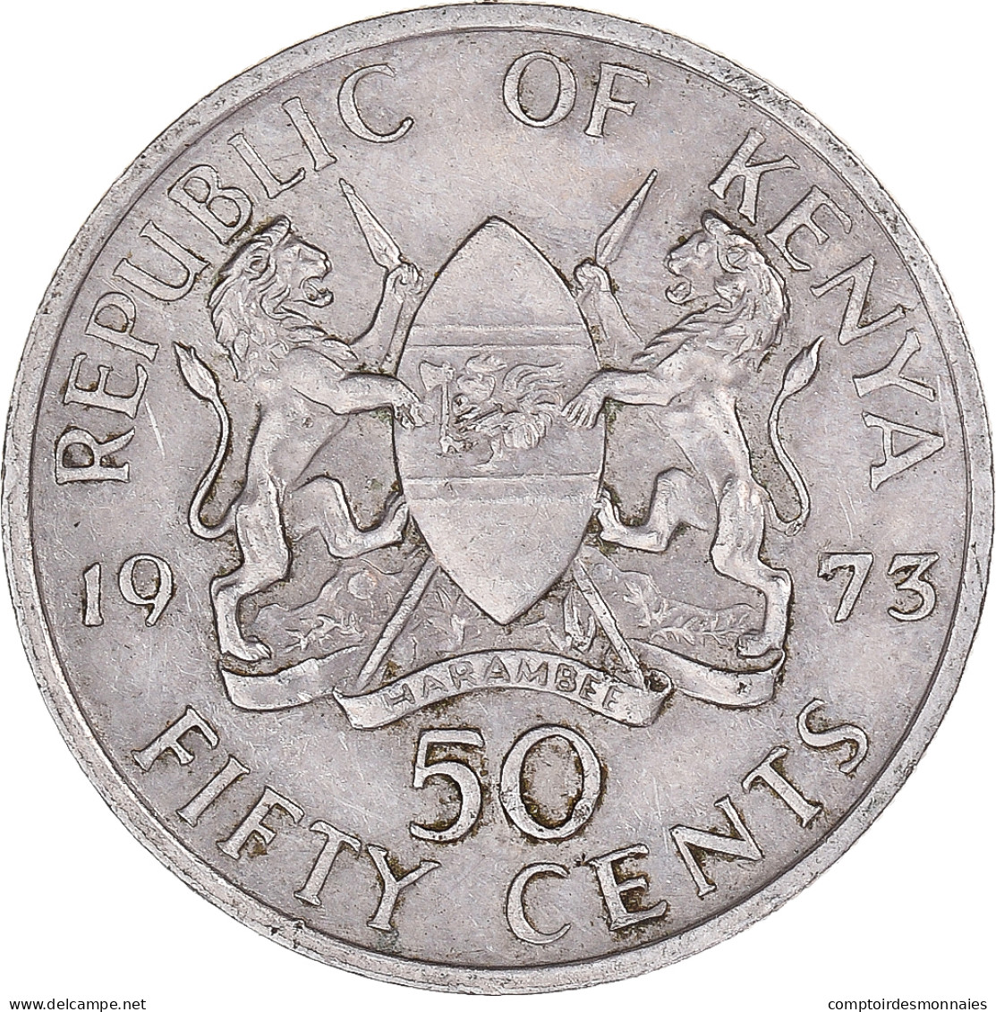 Monnaie, Kenya, 50 Cents, 1973 - Kenia