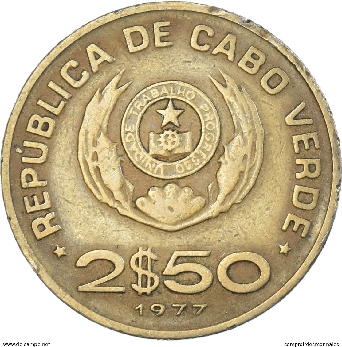 Monnaie, Cap-Vert, 2-1/2 Escudos, 1977 - Cape Verde