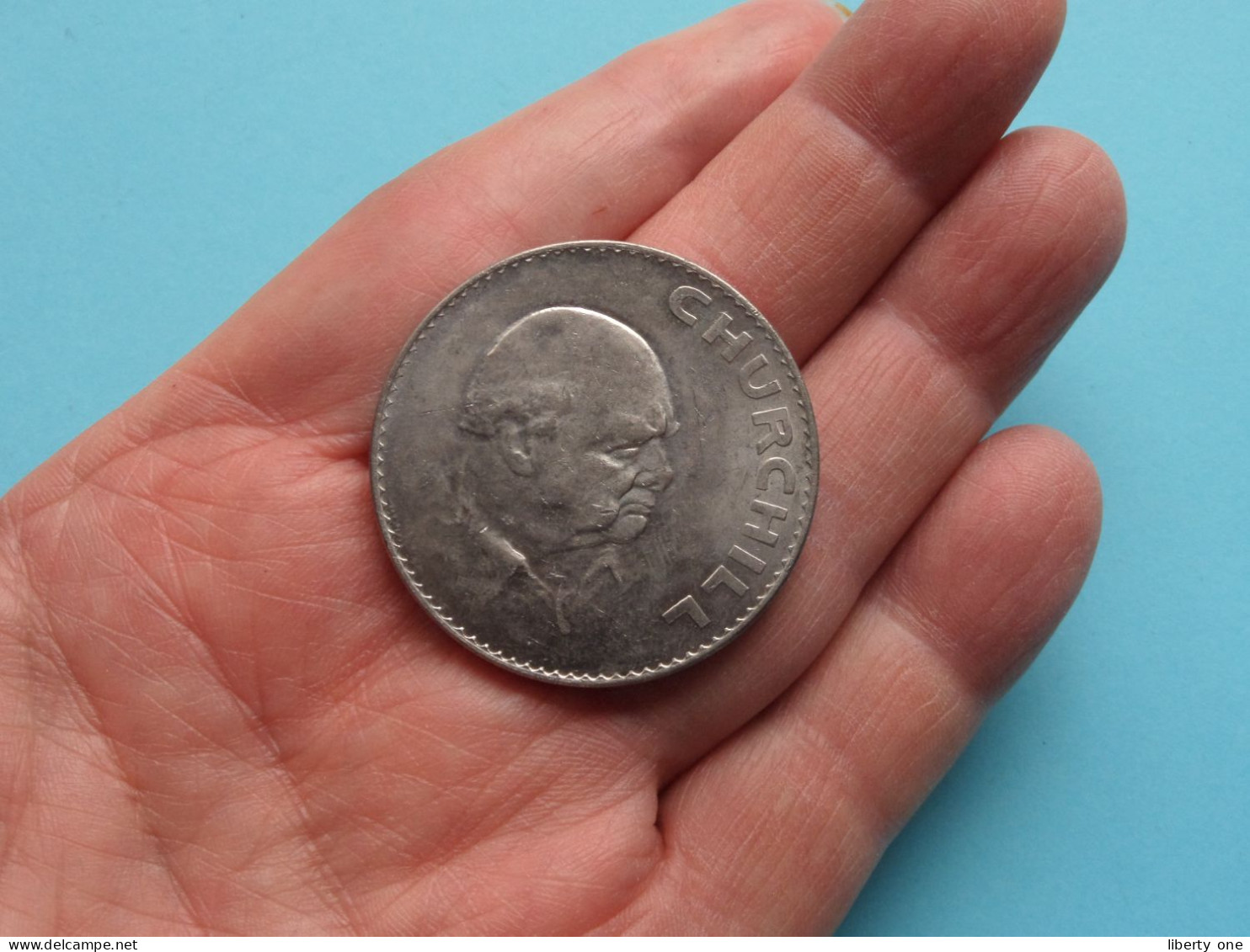 1965 Crown - Winston CHURCHILL - KM 910 > UK ( Uncleaned Coin / For Grade, Please See Photo ) ! - L. 1 Crown