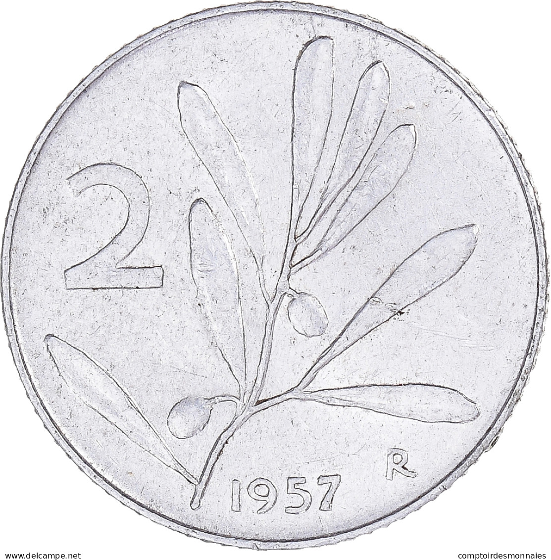 Monnaie, Italie, 2 Lire, 1957 - 2 Liras