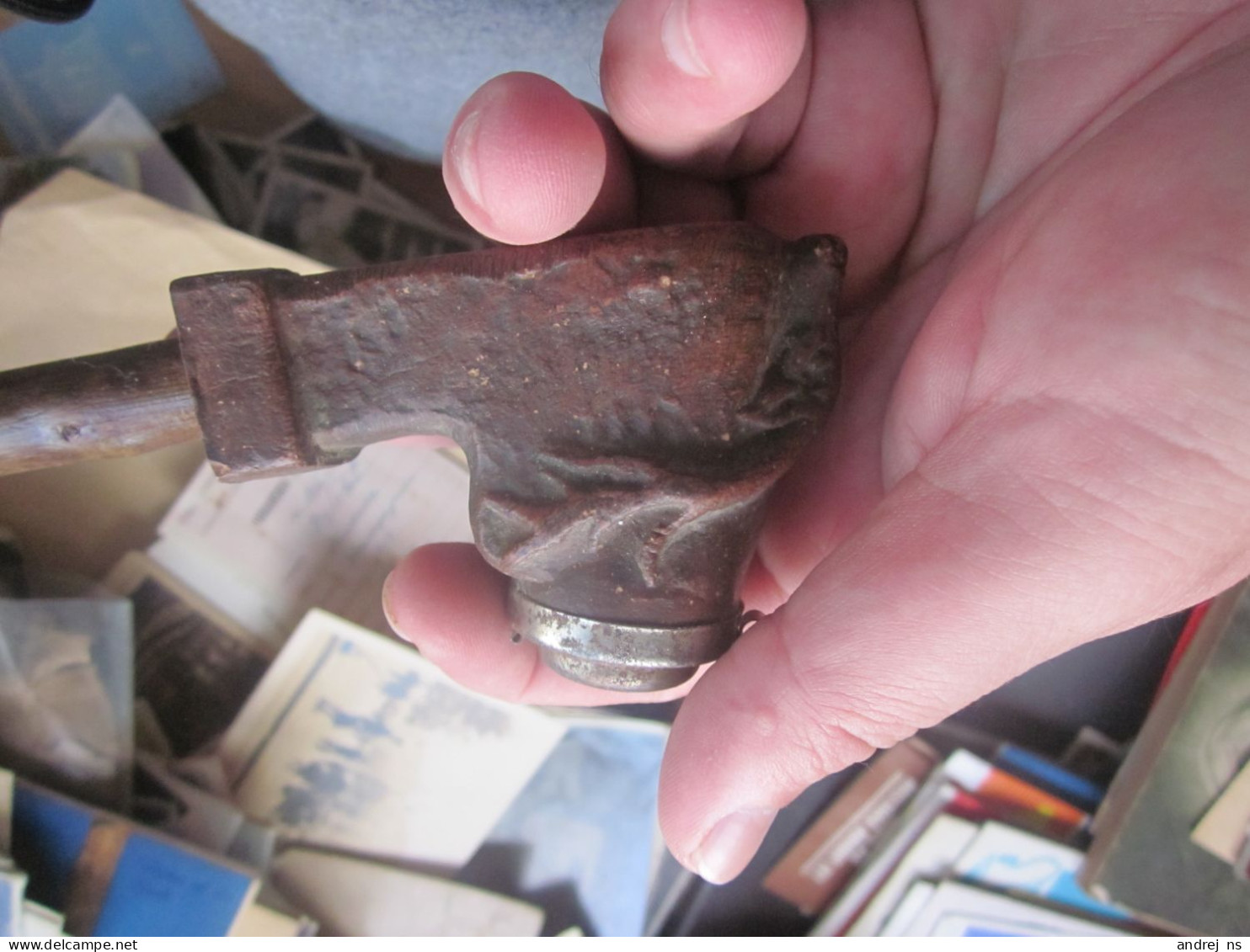 An Old Pipe Of Larger Dimensions, One Part Is Wood And The Long Part Where You Put The Tobacco Is Some Kind Of Ceramic - Autres & Non Classés