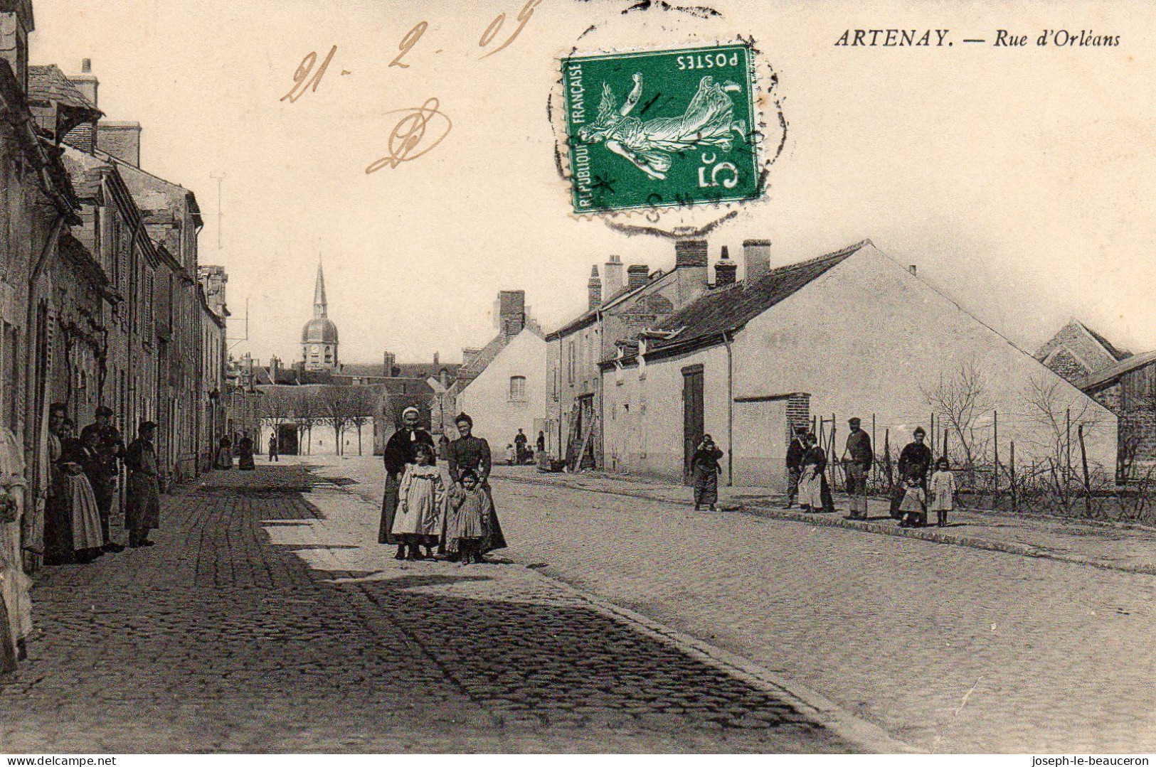 ARTENAY - 45 - Rue D'Orléans - 1909 - - Artenay