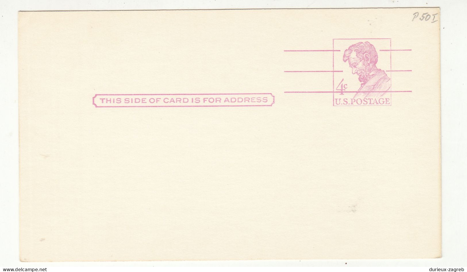 US 1962 Postal Stationery Postcard Not Posted UX48 B230601 - 1961-80