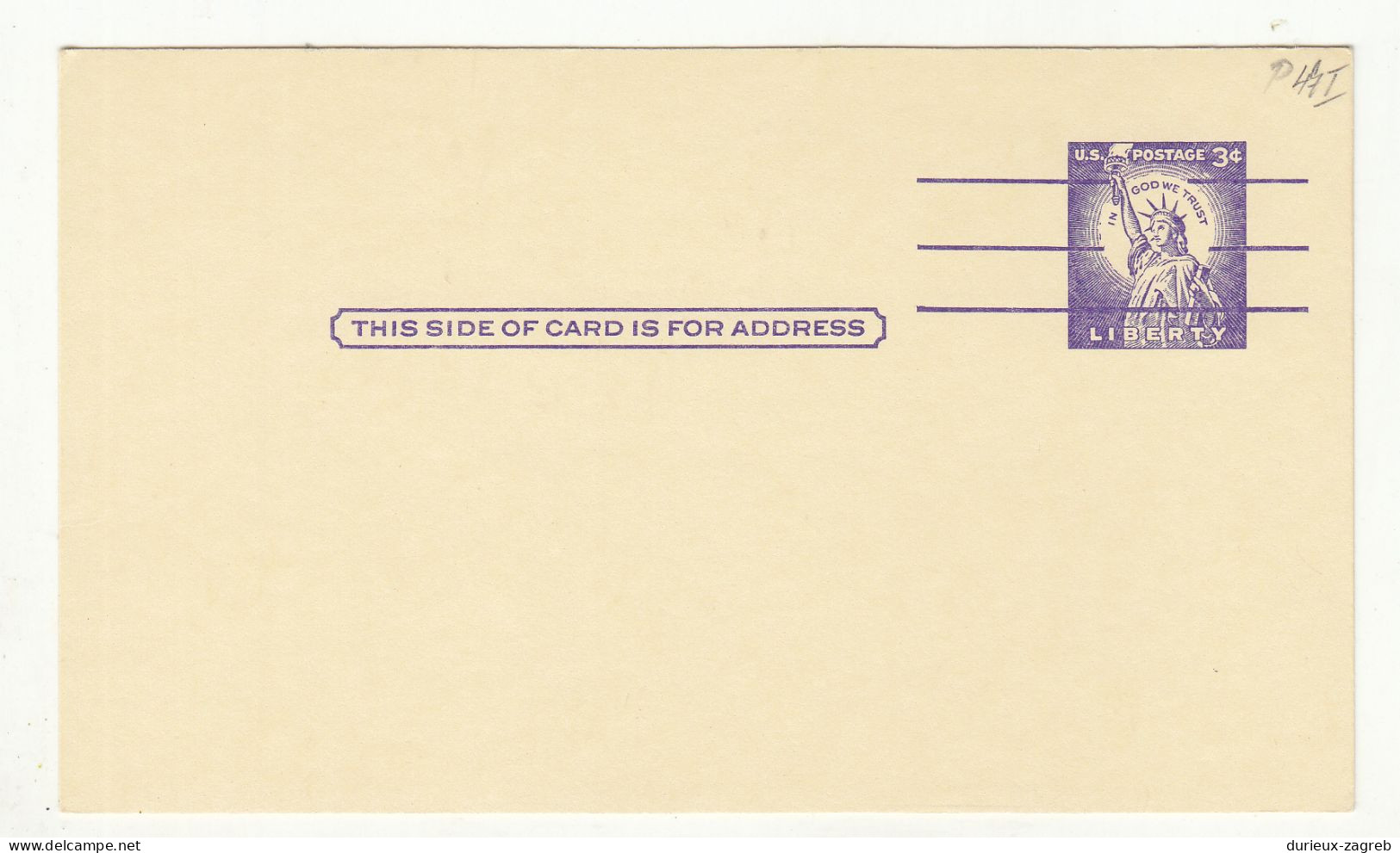 US 1958 Postal Stationery Postcard Not Posted UX46 Precanceled 230601 - 1941-60
