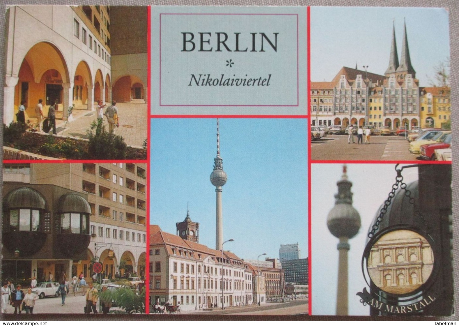 GERMANY DEUTSCHLAND BERLIN DDR NIKOLAIVIERTEL MULTI VIEW POSTKARTE POSTCARD ANSICHTSKARTE CARTE POSTALE CARD PC AK CP - Langen