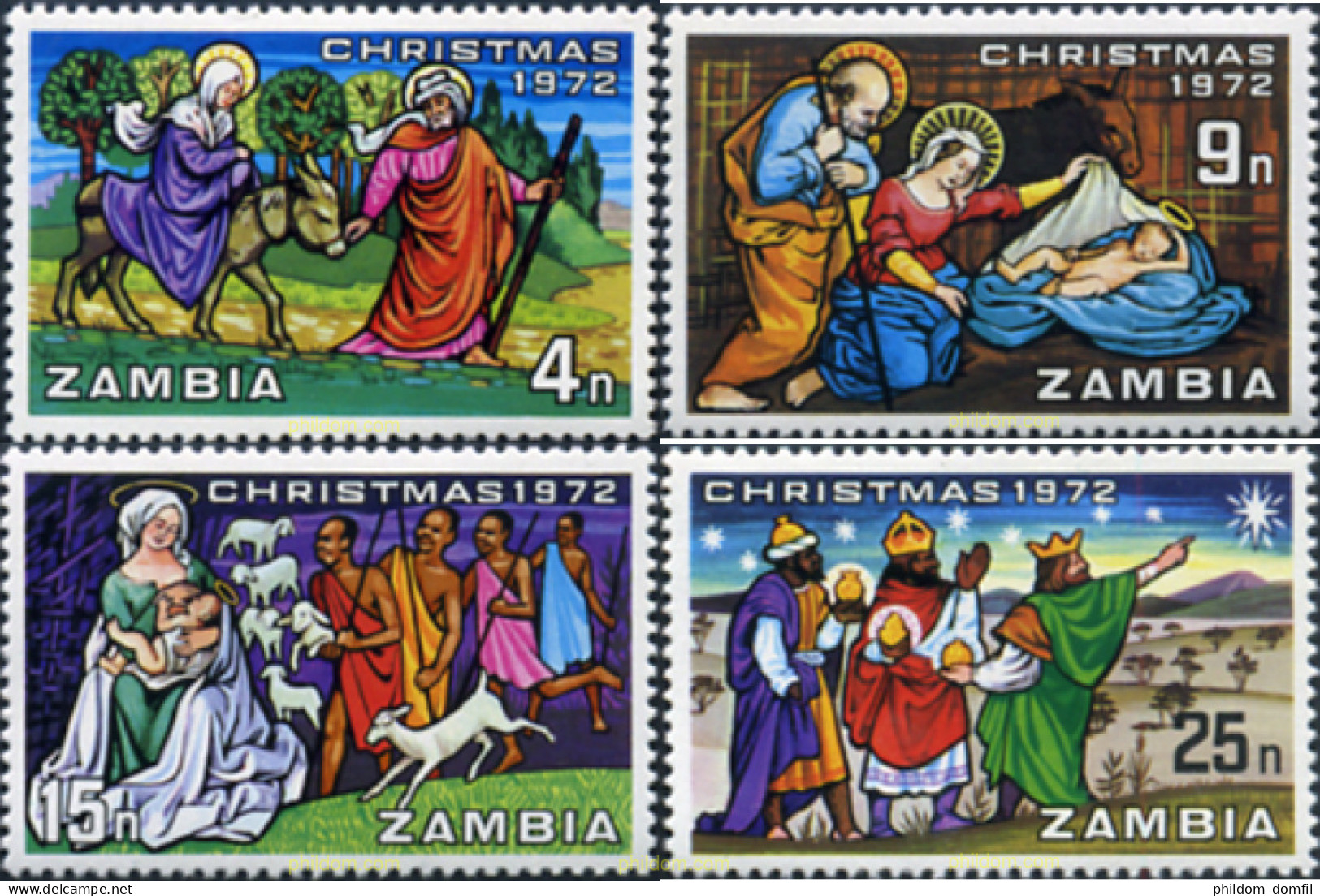 309240 MNH ZAMBIA 1972 NAVIDAD - Zambia (1965-...)