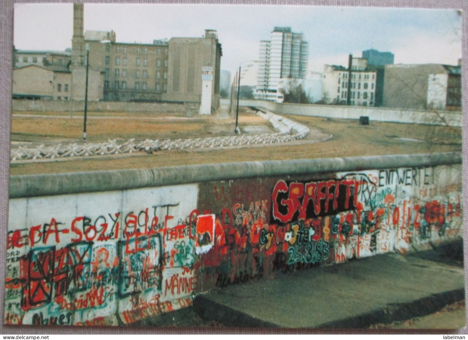 GERMANY DEUTSCHLAND BERLIN DDR WALL DOWN CARTOLINA POSTKARTE POSTCARD ANSICHTSKARTE CARTE POSTALE CARD PC AK CP - Langen