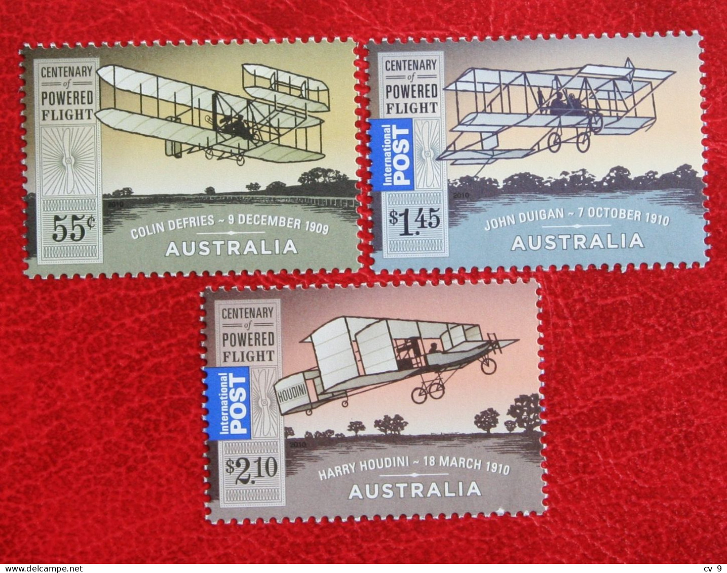 100 Years Motorized Aviation Plane Flugzeug 2010 Mi 3349-3351 Yv - POSTFRIS MNH ** Australia Australien Australie - Mint Stamps