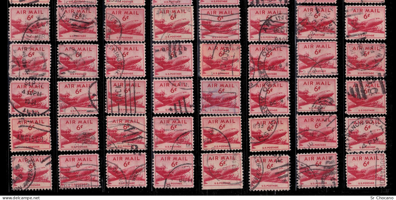 US.AIR MAIL.1949.6c.72 USED.SCOTT C40 - 2a. 1941-1960 Oblitérés