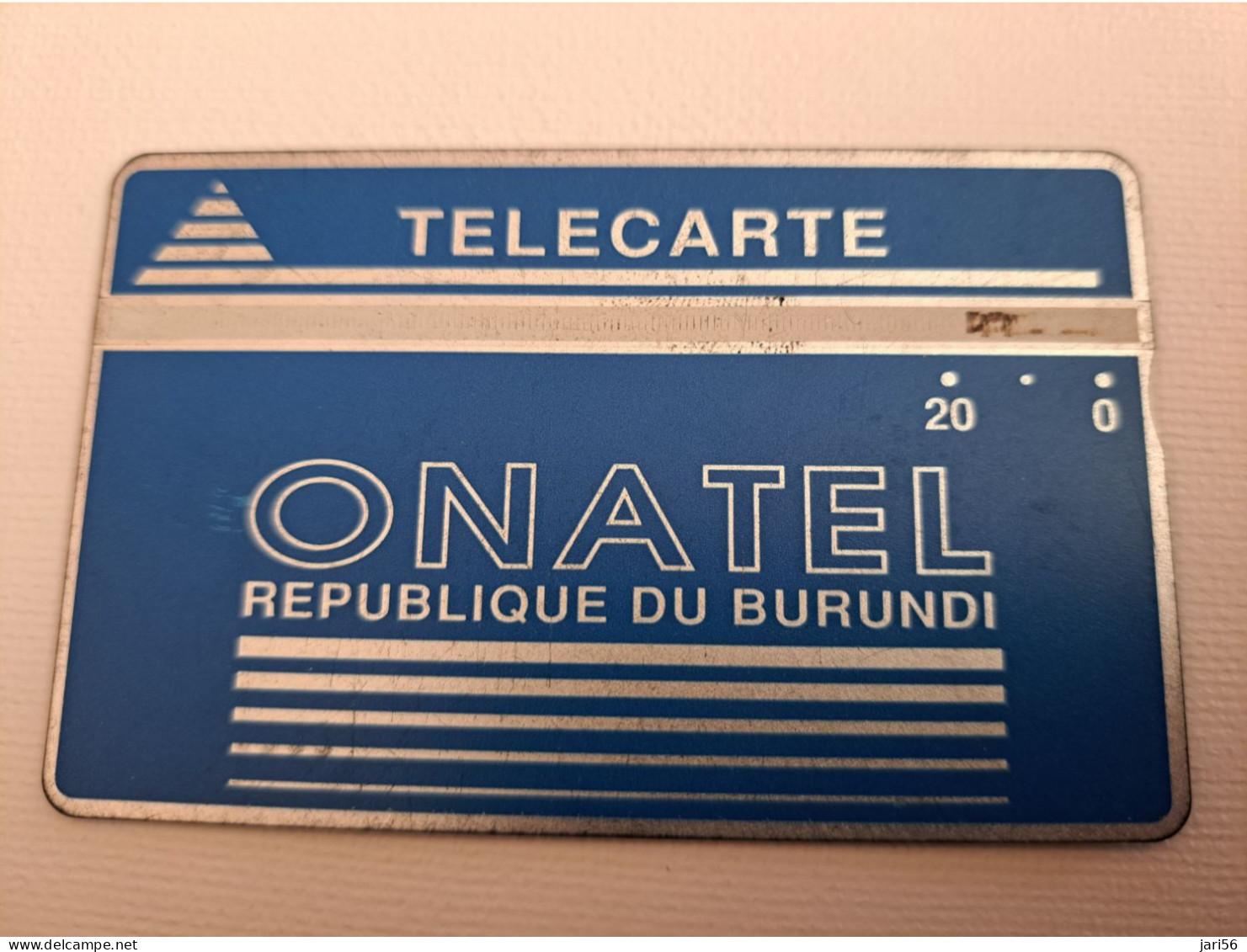 BURUNDI/ L&G CARD BLUE 20 UNITS / ONATEL  406A / USED  CARD     ** 13519 ** - Burundi