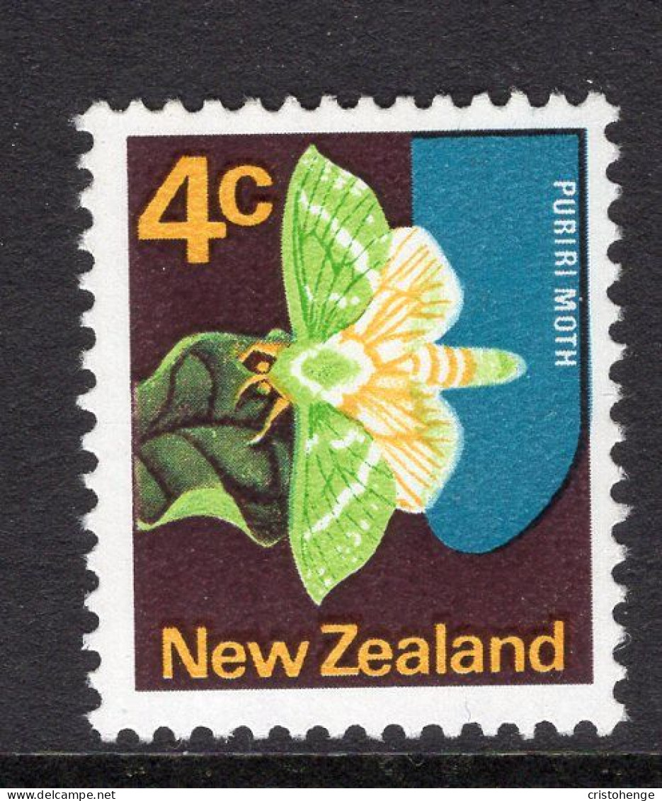 New Zealand 1973-76 Definitives - No Wmk. - 4c Puriri Moth MNH (SG 1011) - Neufs