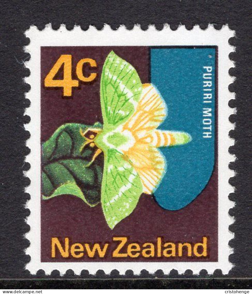 New Zealand 1973-76 Definitives - No Wmk. - 4c Puriri Moth MNH (SG 1011) - Nuevos