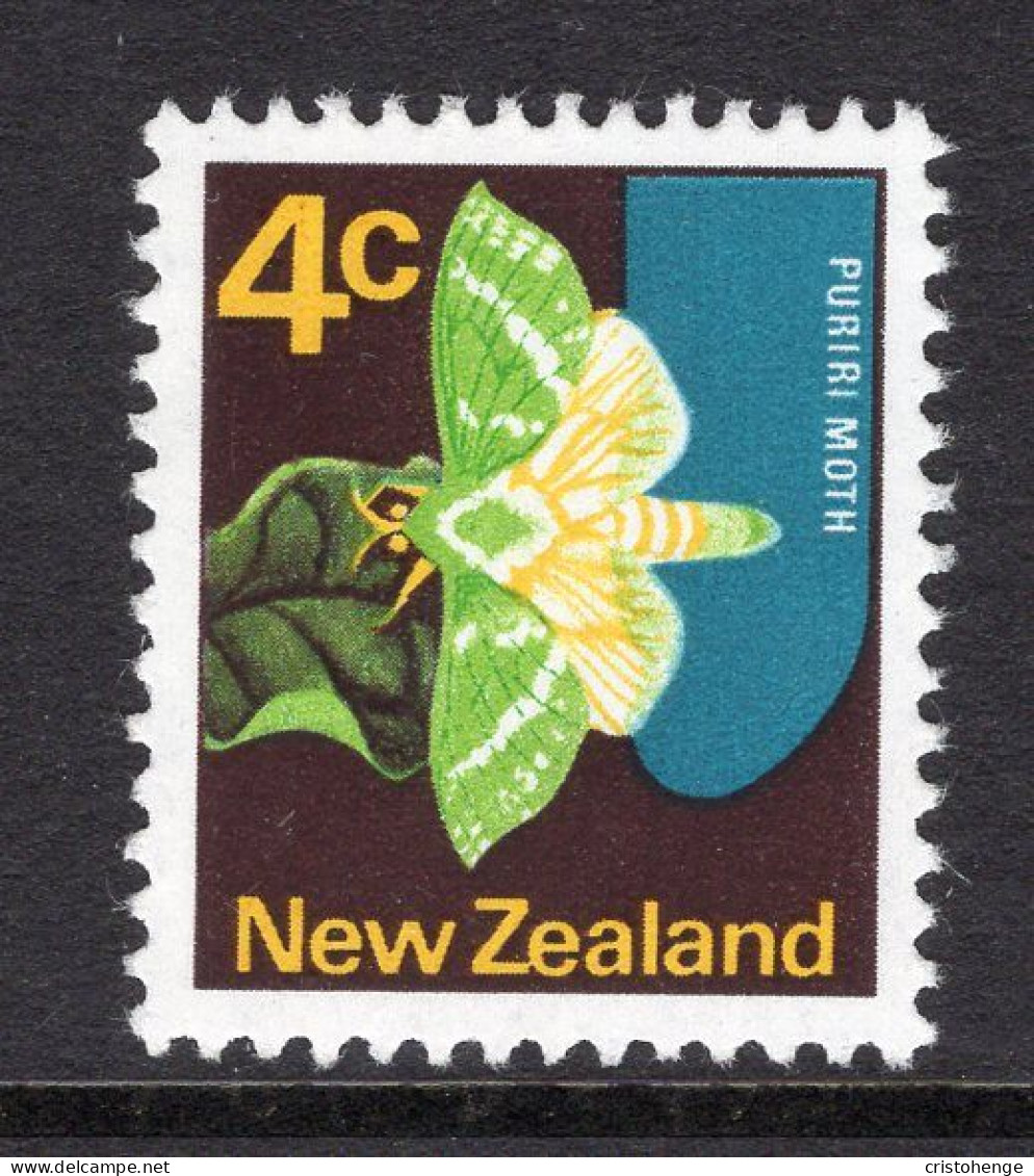 New Zealand 1973-76 Definitives - No Wmk. - 4c Puriri Moth MNH (SG 1011) - Nuevos