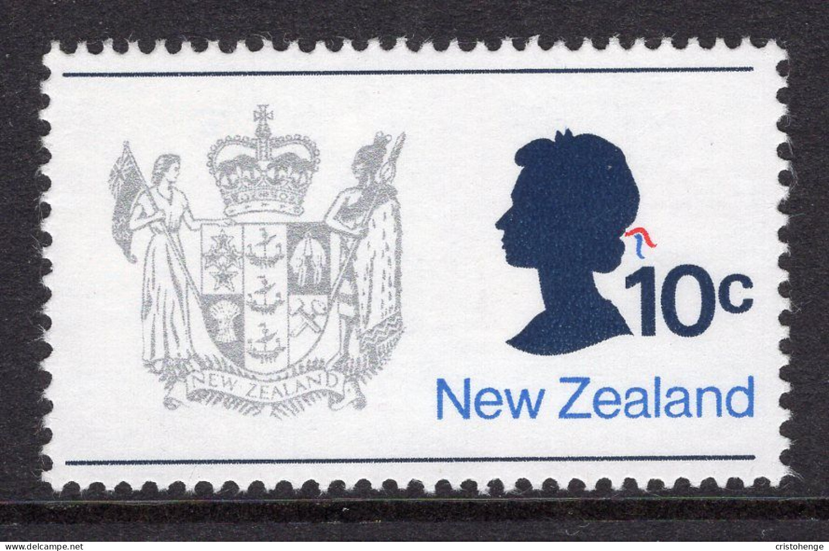 New Zealand 1973-76 Definitives - No Wmk. - 10c QEII & Arms MNH (SG 1016) - Neufs