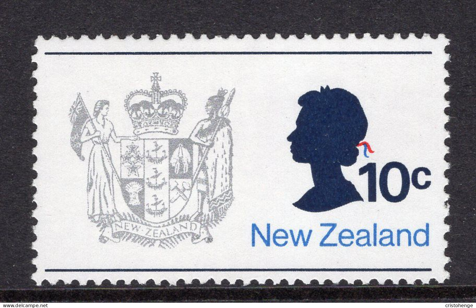 New Zealand 1973-76 Definitives - No Wmk. - 10c QEII & Arms MNH (SG 1016) - Nuevos