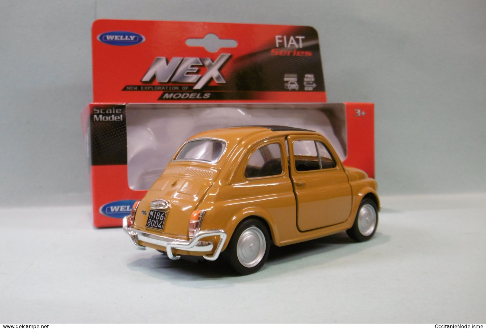 Welly Nex - FIAT 500 Nuova Ocre Réf. 43606 BO 1/28 - Scale 1:32