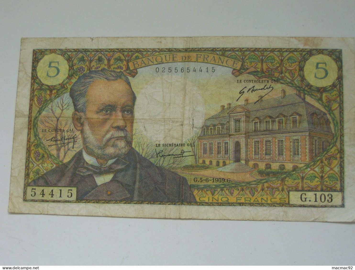 5 Francs PASTEUR 1969  **** EN ACHAT IMMEDIAT **** - 5 F 1966-1970 ''Pasteur''