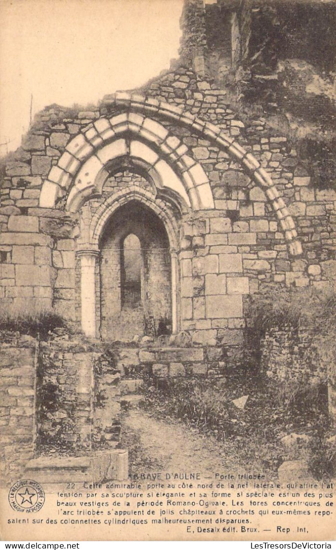 BELGIQUE - Thuin - Abbaye D'aulne - Porte Trilobée - Carte Postale Ancienne - Thuin