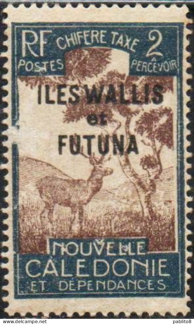 WALLIS AND FUTUNA ISLANDS 1930 POSTAGE DUE STAMPS TAXE SEGNATASSE OVERPRINTED MALAYAN SAMBAR 2c MH - Portomarken