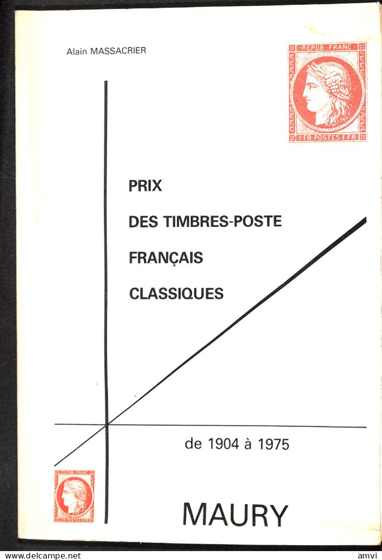 Lu01 -  MAURY Prix Des Timbres Poste Français Classiques De 1904 A 1975 - Ed 1978 - Francia