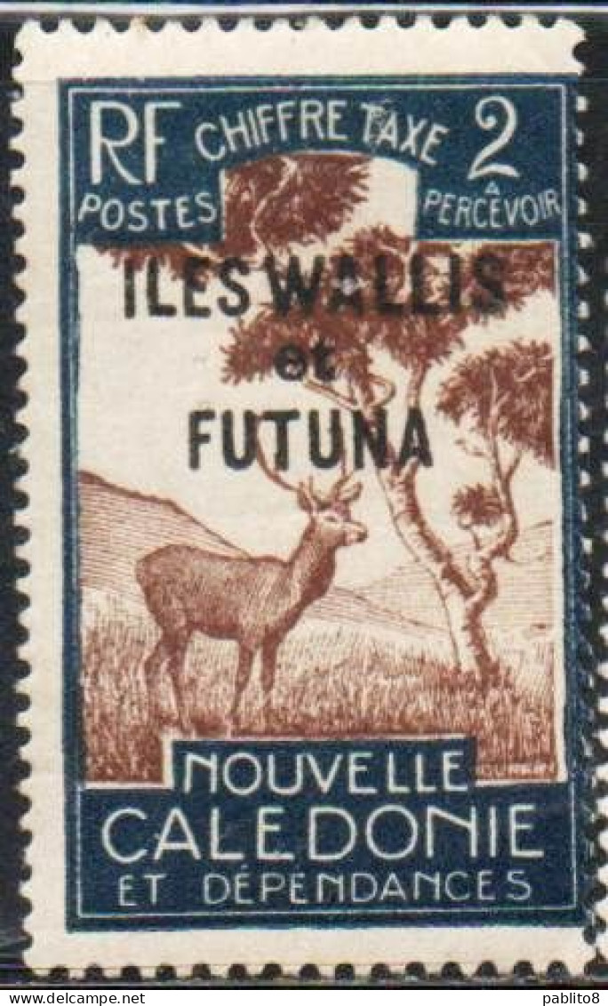 WALLIS AND FUTUNA ISLANDS 1930 POSTAGE DUE STAMPS TAXE SEGNATASSE OVERPRINTED MALAYAN SAMBAR 2c MH - Segnatasse