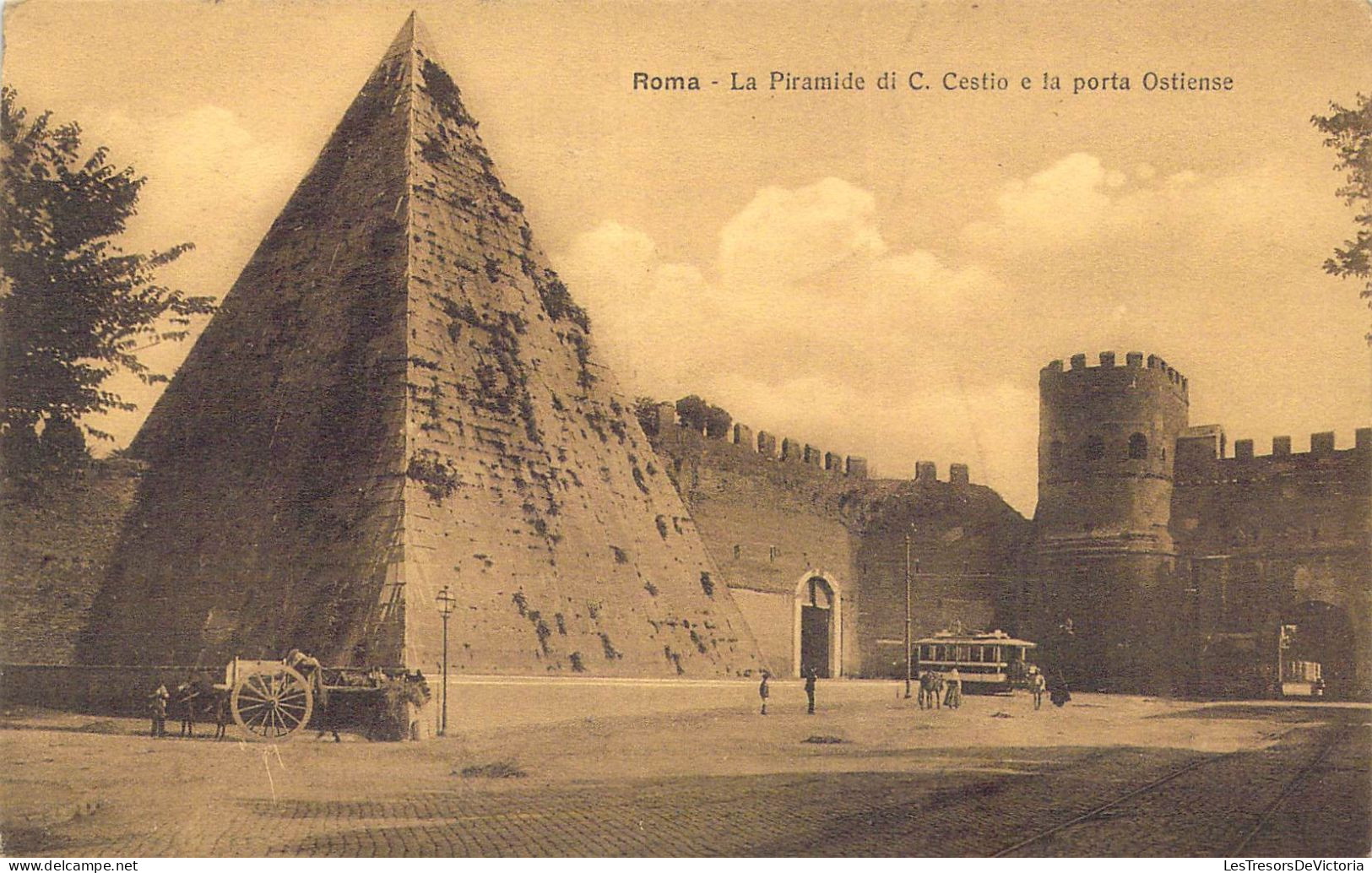 ITALIE - Roma - La Piramide Di C. Cestio E La Porta Ostiense - Carte Postale Ancienne - Autres Monuments, édifices