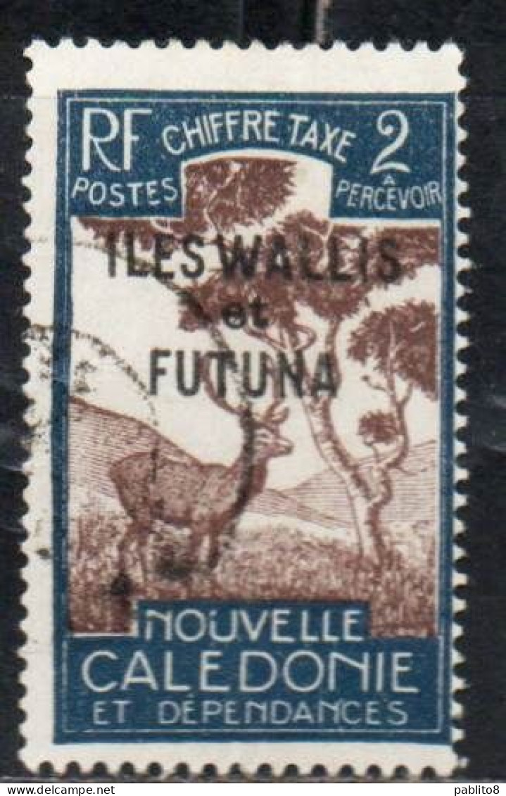 WALLIS AND FUTUNA ISLANDS 1930 POSTAGE DUE STAMPS TAXE SEGNATASSE OVERPRINTED MALAYAN SAMBAR 2c USED USATO OBLITERE' - Portomarken