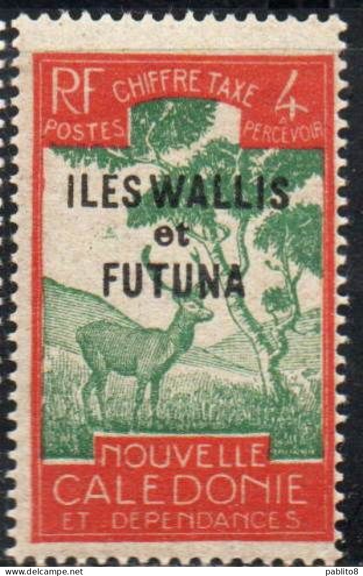 WALLIS AND FUTUNA ISLANDS 1930 POSTAGE DUE STAMPS TAXE SEGNATASSE OVERPRINTED MALAYAN SAMBAR 4c MNH - Segnatasse