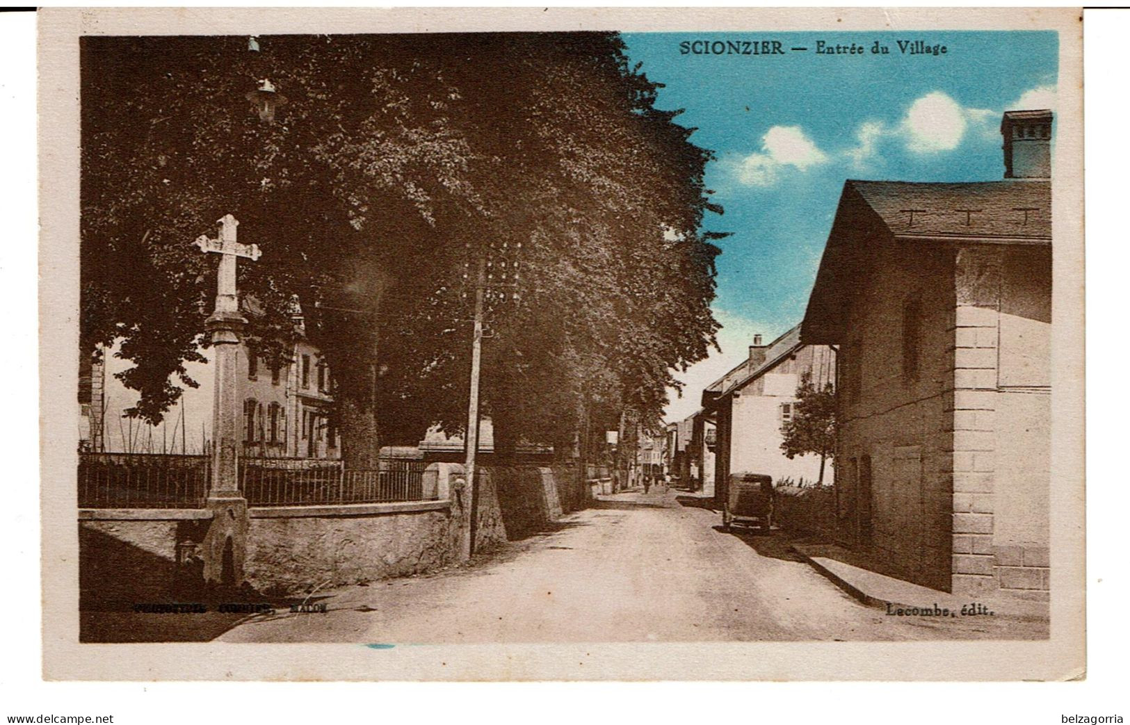 SCIONZIER -   Entrée De Village    ( Carte Colorisée  ) - Scionzier