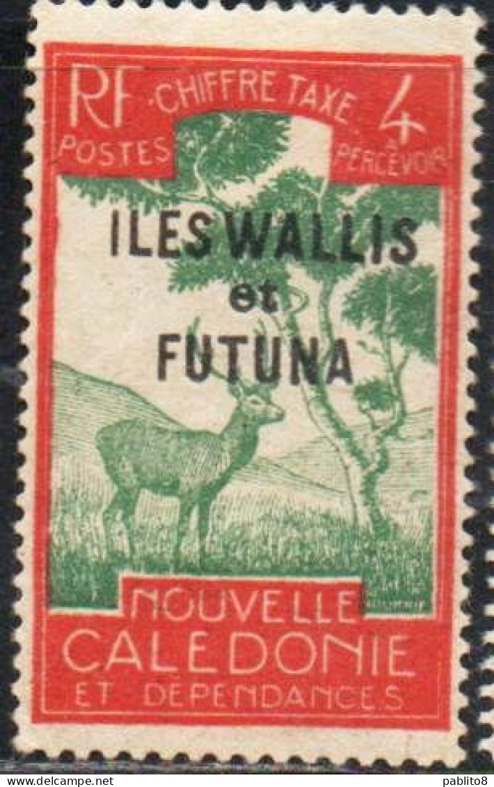 WALLIS AND FUTUNA ISLANDS 1930 POSTAGE DUE STAMPS TAXE SEGNATASSE OVERPRINTED MALAYAN SAMBAR 4c MH - Segnatasse