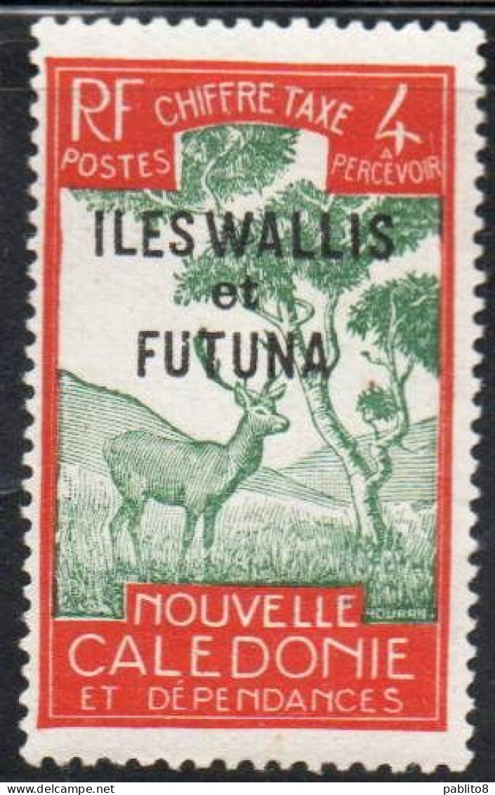 WALLIS AND FUTUNA ISLANDS 1930 POSTAGE DUE STAMPS TAXE SEGNATASSE OVERPRINTED MALAYAN SAMBAR 4c MH - Segnatasse