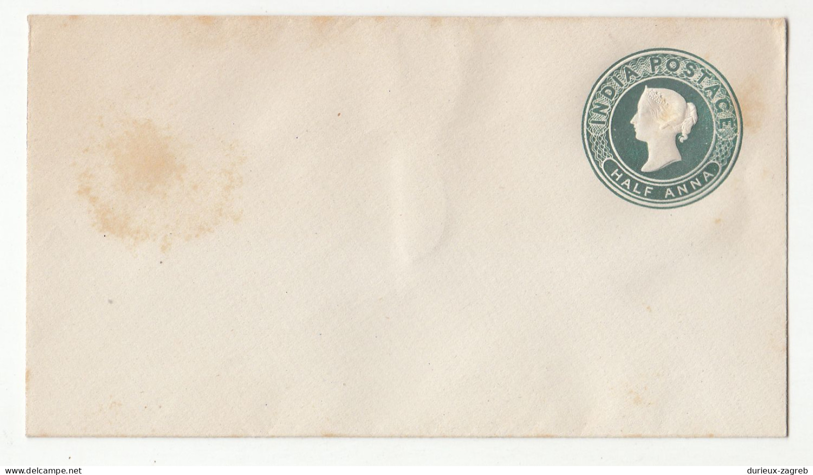 India Old QV 1/2A Postal Stationery Small Letter Cover Not Posted B230601 - Other & Unclassified