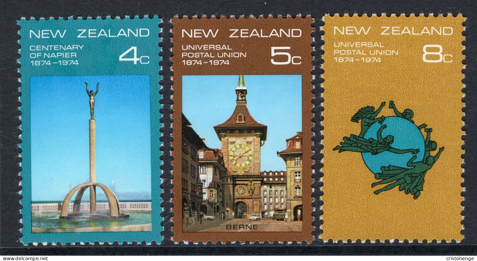 New Zealand 1974 Centenary Of Napier & The UPU Set HM (SG 1047-1049) - Nuevos