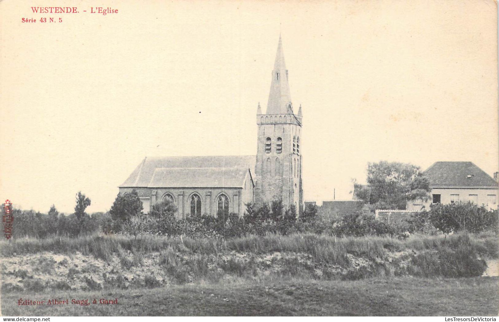 BEGIQUE - Westende - L'Eglise - Carte Postale Ancienne - Westende