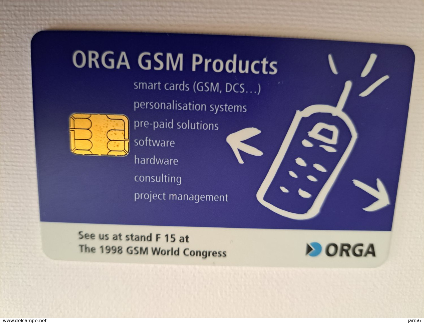 FRANCE/FRANKRIJK   SIM / GSM / WORLD CONGRESS 1998/ CANNES/ ORGA / LIMITED EDITION/   WITH CHIP     MINT  ** 13538 ** - Mobicartes (GSM/SIM)