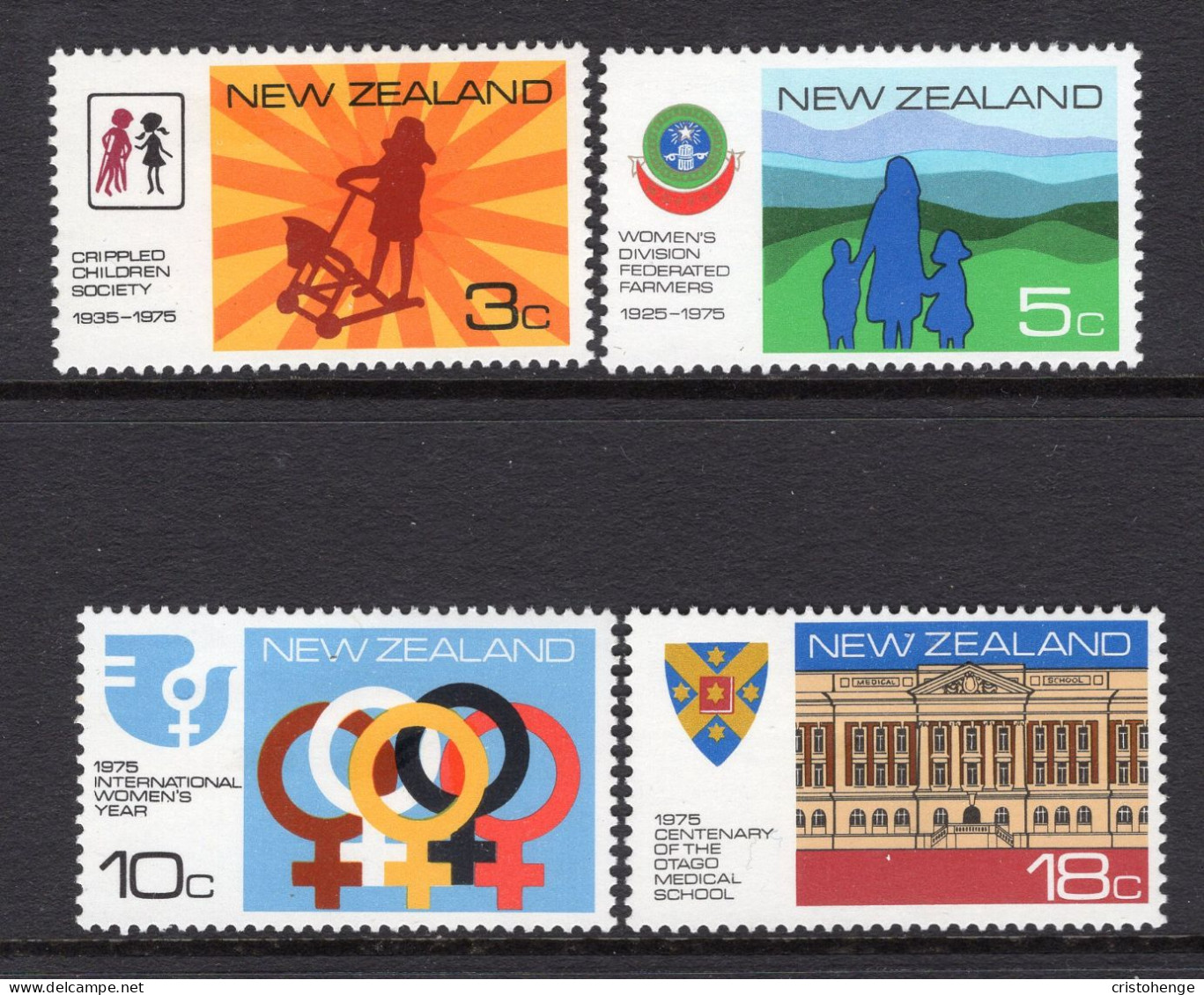 New Zealand 1975 Anniversaries & Events Set HM (SG 1065-1068) - Nuevos