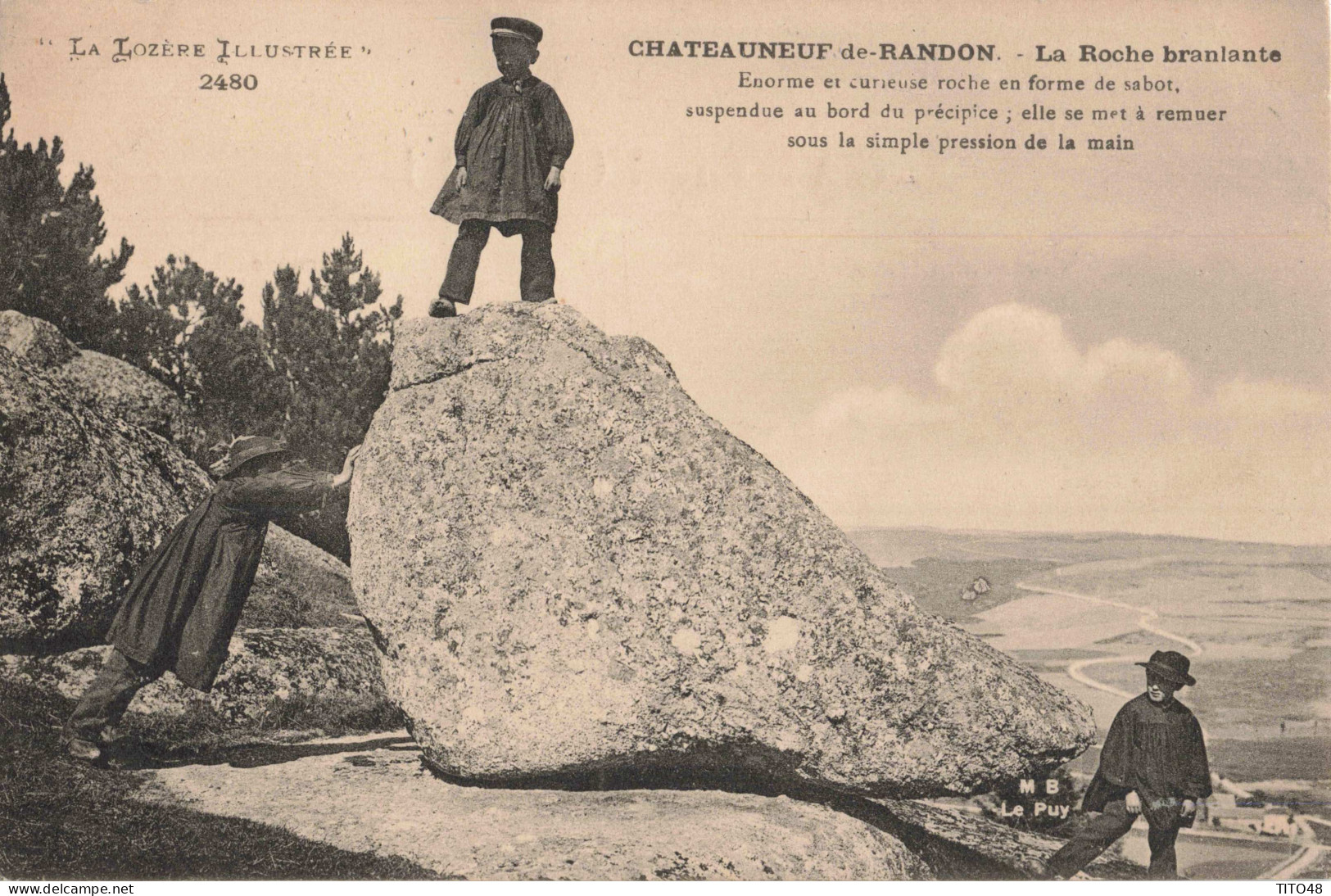 FR-48 LOZÈRE - CHATEAUNEUF-de-RANDON - La Roche Branlante - Chateauneuf De Randon