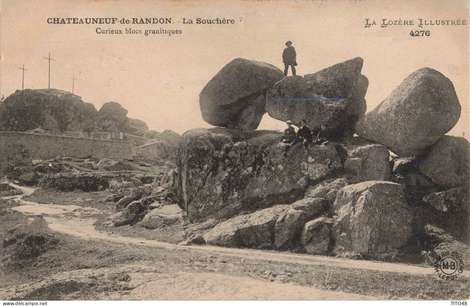 FR-48 LOZÈRE - CHATEAUNEUF-de-RANDON - La Souchère, Curieux Blocs Granitiques - Chateauneuf De Randon