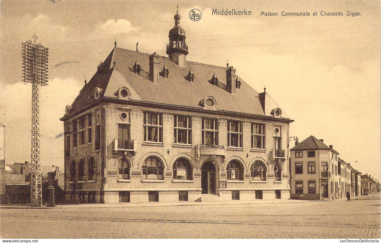 BEGIQUE - Middelkerke - Maison Communale Et Chaussée Slype - Carte Postale Ancienne - Middelkerke