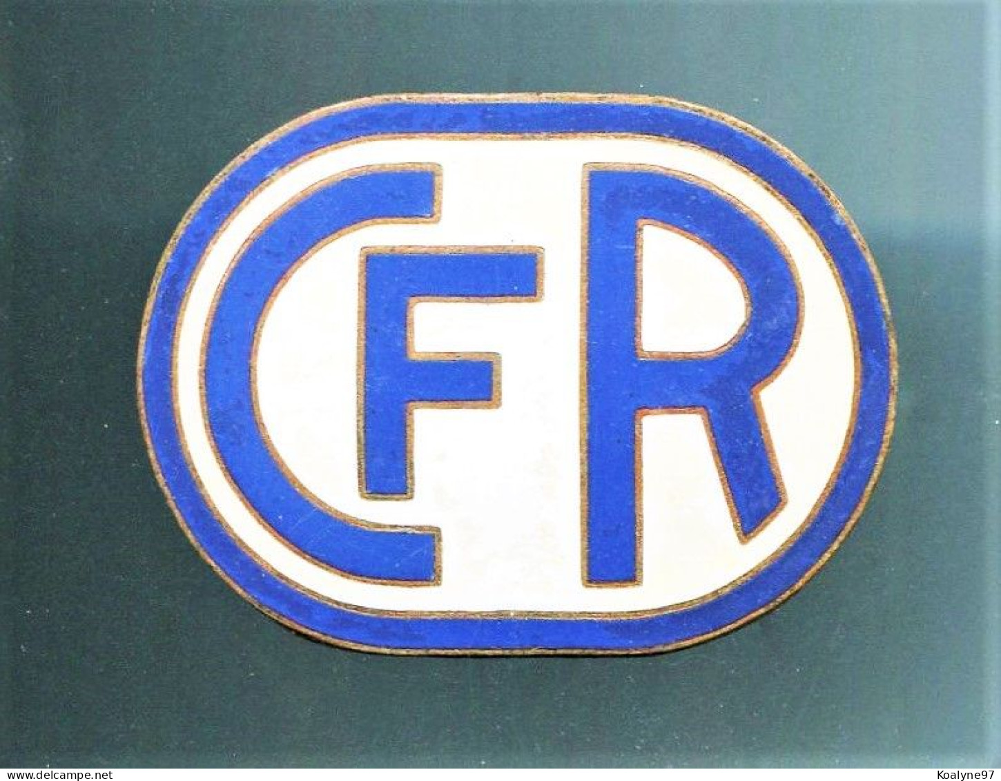Très Rare Badge, Insigne, Plaque, (cuivre émaillé) Du CFR (chemin De Fer De La Réunion) - Chemin De Fer