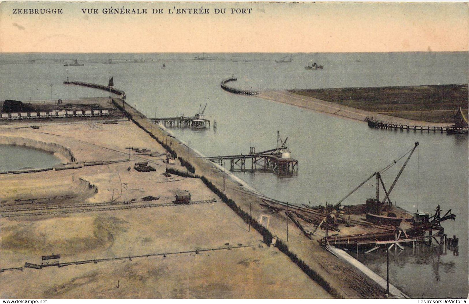 BEGIQUE - Zeebrugge - Vue Générale De L'entrée Du Port - Carte Postale Ancienne - Zeebrugge