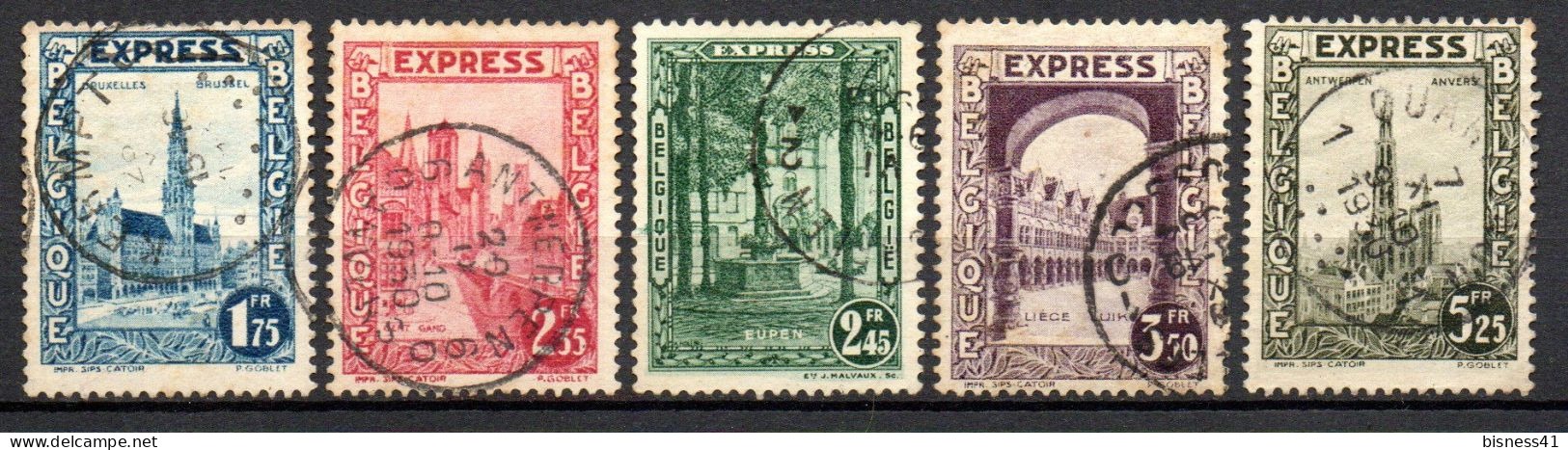 Col33 Belgique Belgium 1929 Expres N° 1 à 5 Oblitéré Cote : 26,50€ - Oblitérés