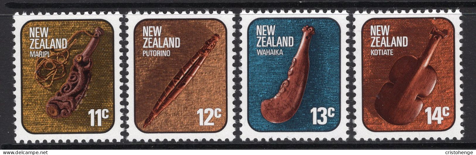 New Zealand 1975-81 Definitives - Maori Artefacts Set MNH (SG 1095-1098) - Neufs