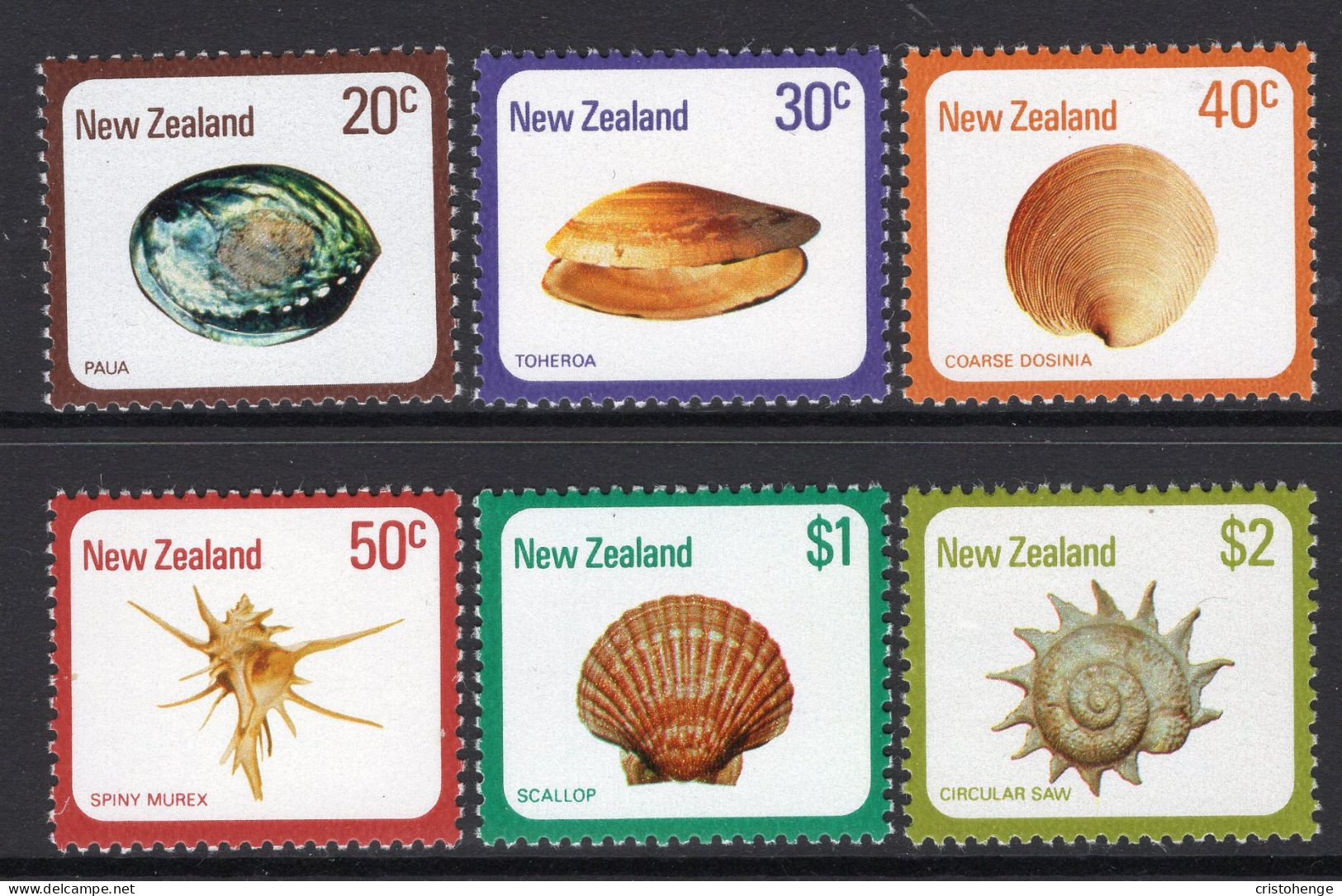 New Zealand 1975-81 Definitives - Shells Set MNH (SG 1099-1104) - Nuevos