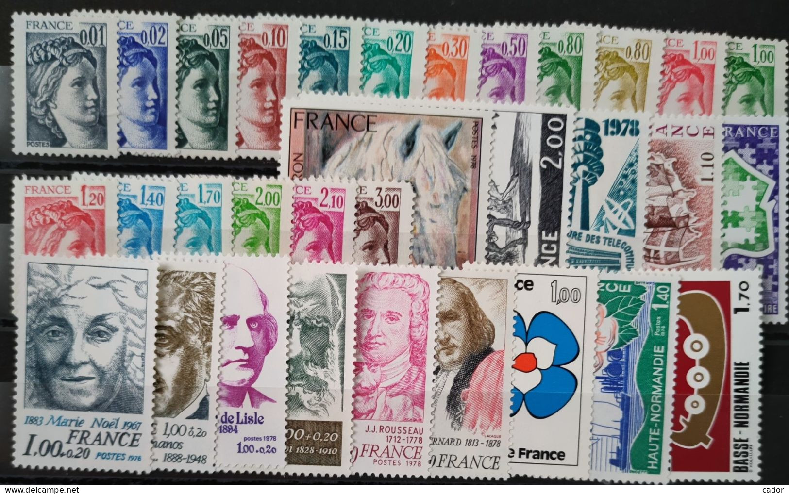 FRANCE - 1978 Année Neuve ** Presque Complète (manquent N°1980/81B Et 2026) Sans Trace De Charnière (voir Scan) - 1970-1979