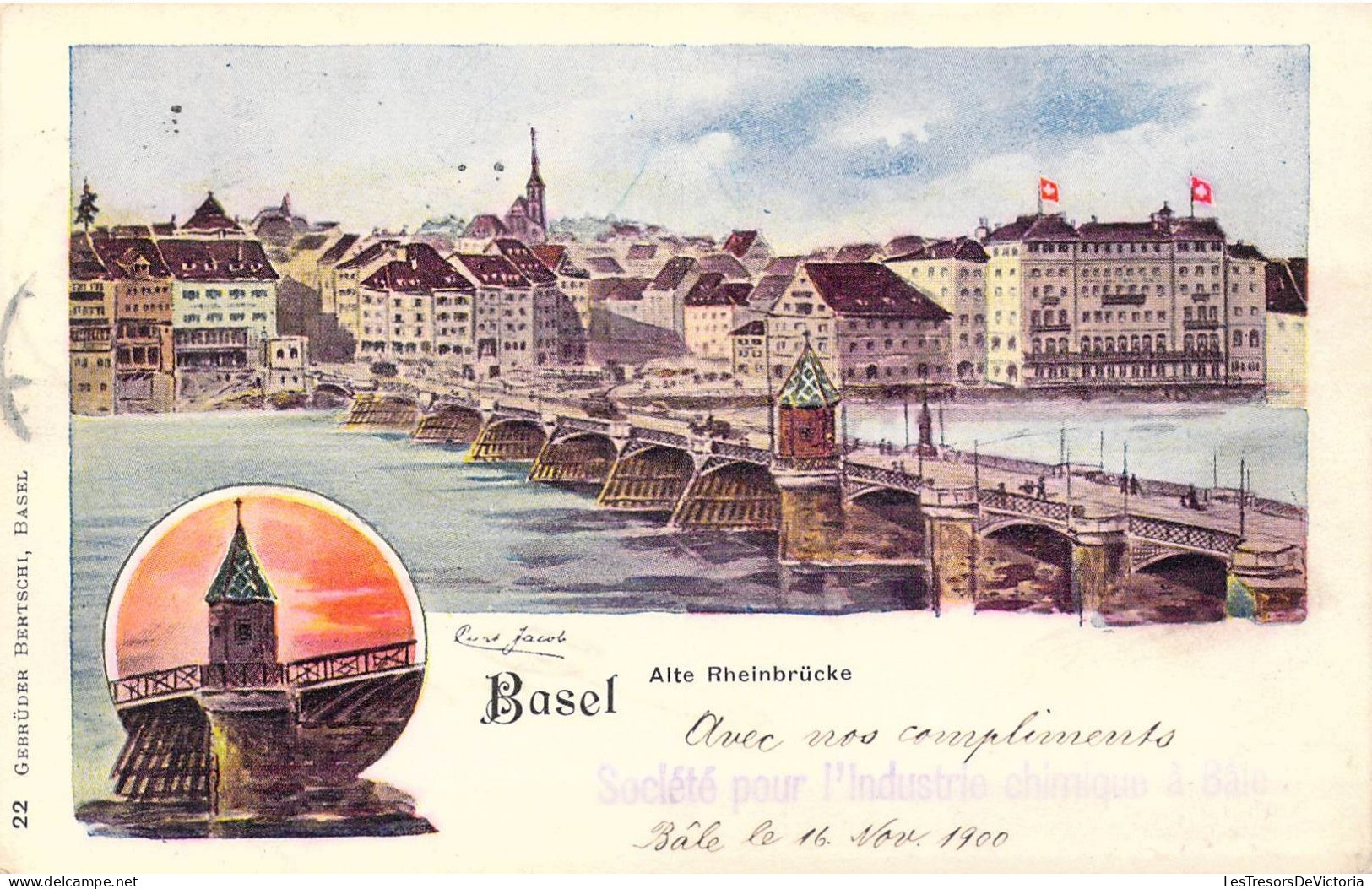 SUISSE - Basel - Alte Rheinbrucke - Carte Postale Ancienne - Basel