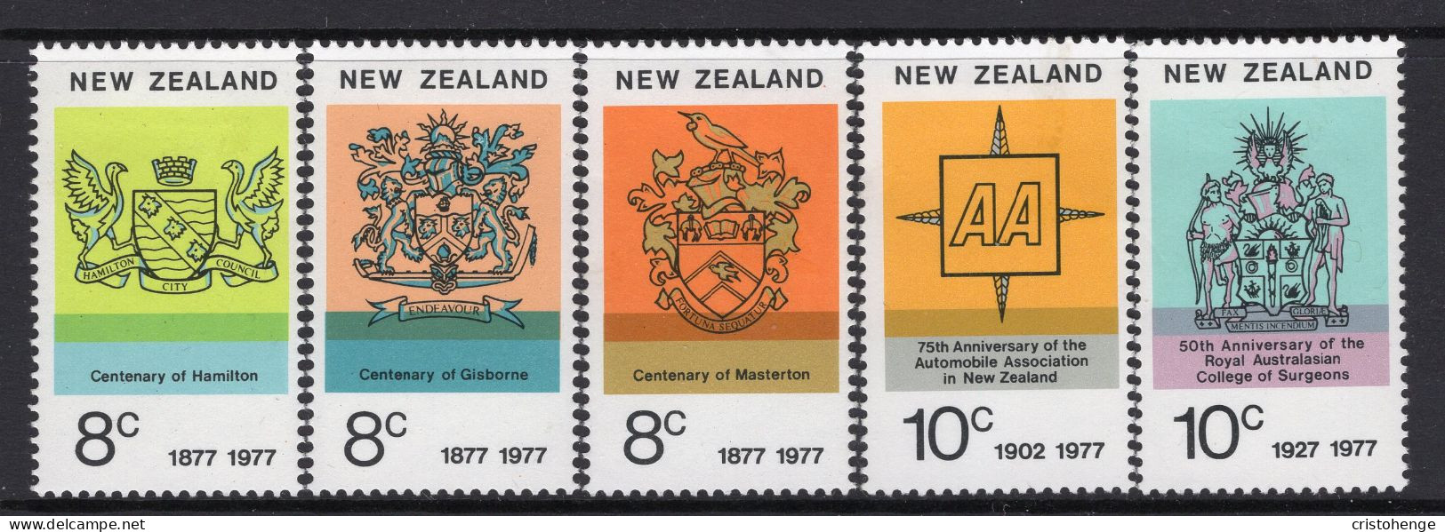 New Zealand 1977 Anniversaries Set HM (SG 1132-1136) - Neufs