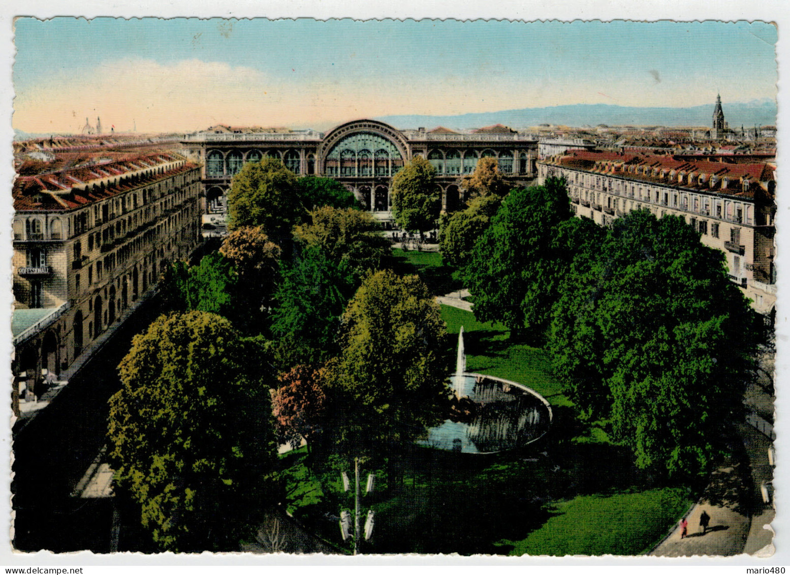 TORINO    STAZIONE  DI  PORTA  NUOVA  E  GIARDINI               (VIAGGIATA ) - Stazione Porta Nuova